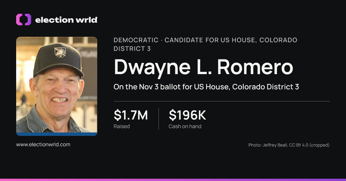 Profile card for Dwayne L. Romero