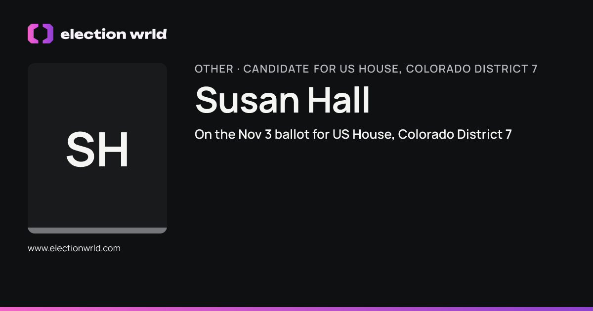 Profile card for Susan Hall