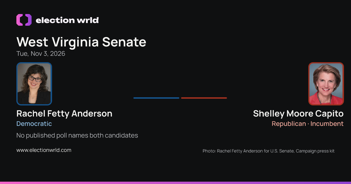 Preview card: West Virginia Senate: Rachel Fetty Anderson vs Shelley Moore Capito